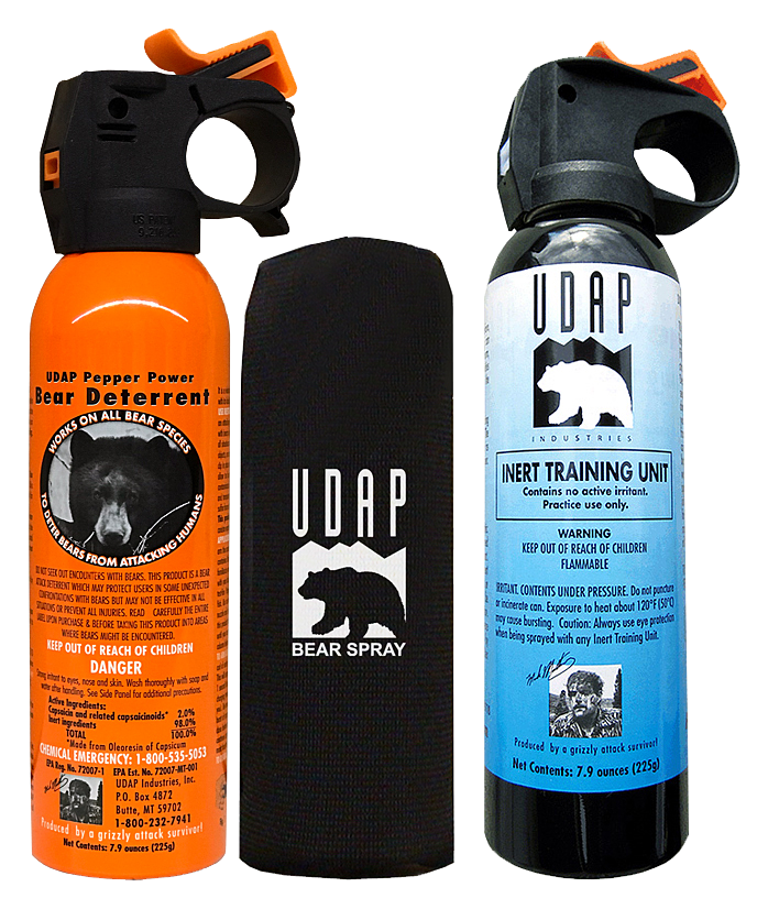 UDAP 7.9oz. Bear Spray with Holster and Training Can Cabela's